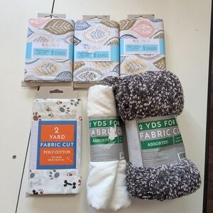 Lot Of Mixed Fabrics - 9 Yards Total